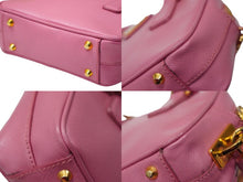 Load image into Gallery viewer, PRADA プラダ 2WAYミニバッグ ハンドバッグ サフィアーノ ピンク ゴールド金具 BL0705 良品 中古 57125