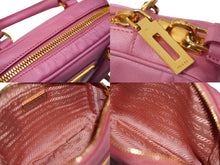 Load image into Gallery viewer, PRADA プラダ 2WAYミニバッグ ハンドバッグ サフィアーノ ピンク ゴールド金具 BL0705 良品 中古 57125