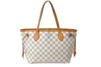 LOUIS VUITTON ルイヴィトン トートバッグ ネヴァーフルPM ダミエアズールキャンバス N41362 ホワイトゴールド金具 美品 中古 57127