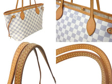 Load image into Gallery viewer, LOUIS VUITTON ルイヴィトン トートバッグ ネヴァーフルPM ダミエアズールキャンバス N41362 ホワイトゴールド金具 美品 中古 57127