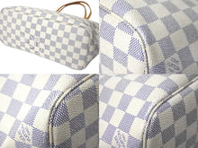 Load image into Gallery viewer, LOUIS VUITTON ルイヴィトン トートバッグ ネヴァーフルPM ダミエアズールキャンバス N41362 ホワイトゴールド金具 美品 中古 57127