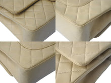 Load image into Gallery viewer, CHANEL シャネル マトラッセ Wフラップ 25cm チェーン ショルダーバッグ ベージュ 7番台 ココマーク ラムスキン 良品 中古 57131