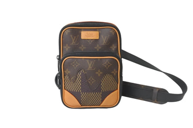 LOUIS VUITTON ルイヴィトン N40379 NIGO ダミエジャイアント アマゾン スリングバッグ 2020年 ブラウン 美品 中古 57146