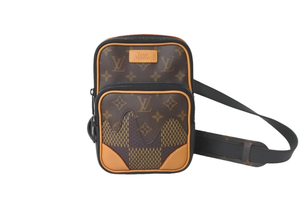 LOUIS VUITTON ルイヴィトン N40379 NIGO ダミエジャイアント アマゾン スリングバッグ 2020年 ブラウン 美品 中古 57146