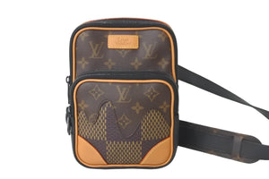 LOUIS VUITTON ルイヴィトン N40379 NIGO ダミエジャイアント アマゾン スリングバッグ 2020年 ブラウン 美品 中古 57146