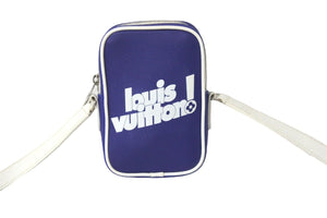 LOUIS VUITTON ルイヴィトン ショルダーバッグ ダヌーヴ PPM ブルー ホワイト ヴァージルアブローM45893 シルバー 美品 中古 57148