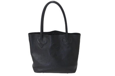 CHROME HEARTS クロムハーツ FSトートバッグ セメタリークロスパッチ ブラック レザー シルバー925 美品 中古 57151