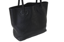 Load image into Gallery viewer, CHROME HEARTS クロムハーツ FSトートバッグ セメタリークロスパッチ ブラック レザー シルバー925 美品 中古 57151