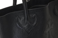 Load image into Gallery viewer, CHROME HEARTS クロムハーツ FSトートバッグ セメタリークロスパッチ ブラック レザー シルバー925 美品 中古 57151
