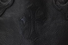 Load image into Gallery viewer, CHROME HEARTS クロムハーツ FSトートバッグ セメタリークロスパッチ ブラック レザー シルバー925 美品 中古 57151