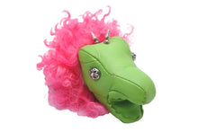 Load image into Gallery viewer, CHROME HEARTS クロムハーツ チャーム ダイナソー レザー シルバー925 35.7g グリーン ピンク シルバー金具 美品 中古 57155