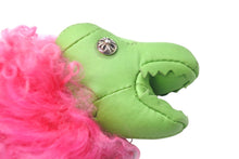 Load image into Gallery viewer, CHROME HEARTS クロムハーツ チャーム ダイナソー レザー シルバー925 35.7g グリーン ピンク シルバー金具 美品 中古 57155