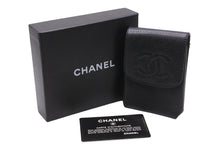 Load image into Gallery viewer, 極美品 CHANEL シャネル シガレットケース タバコケース ココマーク 6番台 01A ブラック キャビアスキン A13511 中古 57163