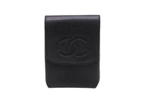 Load image into Gallery viewer, 極美品 CHANEL シャネル シガレットケース タバコケース ココマーク 6番台 01A ブラック キャビアスキン A13511 中古 57163