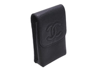 Load image into Gallery viewer, 極美品 CHANEL シャネル シガレットケース タバコケース ココマーク 6番台 01A ブラック キャビアスキン A13511 中古 57163