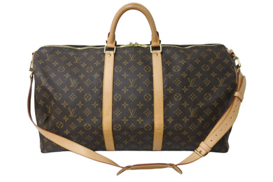LOUIS VUITTON ルイヴィトン ボストンバッグ キーポルバンドリエール55 モノグラム M41414 ブラウン ゴールド金具 美品 中古 57167