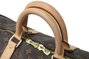 LOUIS VUITTON ルイヴィトン ボストンバッグ キーポルバンドリエール55 モノグラム M41414 ブラウン ゴールド金具 美品 中古 57168