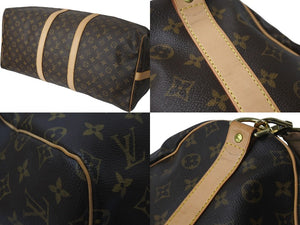 LOUIS VUITTON ルイヴィトン ボストンバッグ キーポルバンドリエール55 モノグラム M41414 ブラウン ゴールド金具 美品 中古 57168