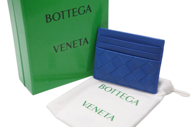 BOTTEGAVENETA ボッテガヴェネタ カードケース イントレチャート ブルー 美品 中古 57173