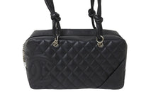 Load image into Gallery viewer, CHANEL シャネル カンボンライン ボーリング バッグ ショルダーバッグ 10番台 カーフスキン ブラック ココマーク 良品 中古 57178