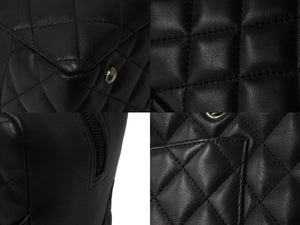 CHANEL シャネル カンボンライン ボーリング バッグ ショルダーバッグ 10番台 カーフスキン ブラック ココマーク 良品 中古 57178