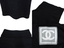 Load image into Gallery viewer, CHANEL シャネル スポーツライン ワンピース カシミヤ シルク 03A ブラック ココマーク P21662V11686 サイズ36 美品 中古 57180