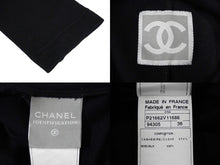 Load image into Gallery viewer, CHANEL シャネル スポーツライン ワンピース カシミヤ シルク 03A ブラック ココマーク P21662V11686 サイズ36 美品 中古 57180