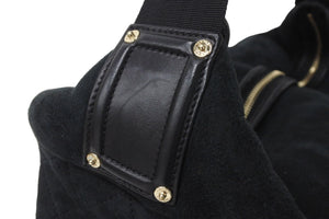 CHANEL シャネル ショルダーバッグ ココマーク 10番台 ブラック ムートン スエード 美品 中古 57181