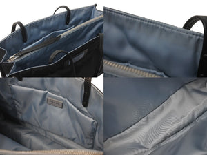 PRADA プラダ テスート エティケット トートバッグ ナイロン スタッズ 1BG122 ブラック ロゴ レザー 美品 中古 57188