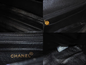 CHANEL シャネル ハンドバッグ トップハンドル ケリー型 4番台 キャンバス ブラック ゴールド金具 美品 中古 57193