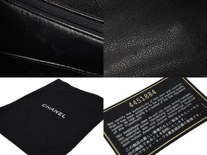 CHANEL シャネル ハンドバッグ トップハンドル ケリー型 4番台 キャンバス ブラック ゴールド金具 美品 中古 57193