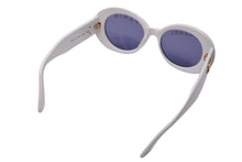 Load image into Gallery viewer, CHANEL シャネル サングラス ココマーク オーバル レンズロゴ 01947 10601 ホワイト ゴールド金具 美品 中古 57195