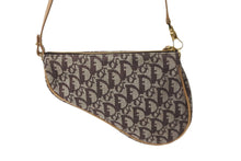 Load image into Gallery viewer, Christian Dior クリスチャンディオール ハンドバッグ トロッター サドルポーチ キャンバス MC1001 ゴールド金具 美品 中古 57202
