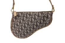 Load image into Gallery viewer, Christian Dior クリスチャンディオール ハンドバッグ トロッター サドルポーチ キャンバス MC1001 ゴールド金具 美品 中古 57202
