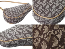 Load image into Gallery viewer, Christian Dior クリスチャンディオール ハンドバッグ トロッター サドルポーチ キャンバス MC1001 ゴールド金具 美品 中古 57202