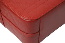 Load image into Gallery viewer, 極美品 Christian Dior クリスチャンディオール ポーチ ハンドバッグ カナージュ レッド レザー シルバー金具 中古 57203