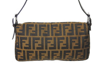 Load image into Gallery viewer, 新品同様品 FENDI フェンディ ズッカ柄 マンマバケット ワンショルダーバッグ ブラウン コットンキャンバス レザー 中古 57204