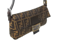 Load image into Gallery viewer, 新品同様品 FENDI フェンディ ズッカ柄 マンマバケット ワンショルダーバッグ ブラウン コットンキャンバス レザー 中古 57204