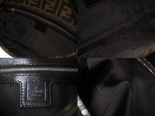 Load image into Gallery viewer, FENDI フェンディ ズッカ柄 マンマバケット ワンショルダーバッグ ブラウン コットンキャンバス レザー 美品 中古 57205