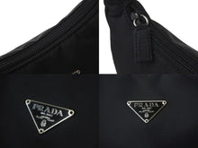 Load image into Gallery viewer, PRADA プラダ ハンドバッグ ワンショルダーバッグ テスート 三角ロゴプレート ナイロン ブラック シルバー金具 美品 中古 57206