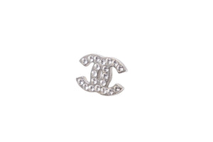 CHANEL シャネル ピアス 両耳 ココマーク 07V刻印 2007年 定番モデル ラインストーン SV シルバー 2g レディース 美品 中古 57207