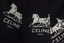 Load image into Gallery viewer, CELINE セリーヌ ワンピース ジャンプスーツ 馬車ロゴ ブラック シルク フランス製 サイズ36 美品 中古 57227