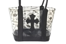 Load image into Gallery viewer, 極美品 CHROME HEARTS クロムハーツ ハンドバッグ セメタリークロス クリア ミニバッグ ブラック レザー ビニール 中古 57228