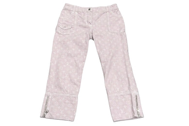 LOUIS VUITTON ルイヴィトン デニムパンツ クロップドジーンズ モノグラムデニム サイズ34 RW071W WKPA03CF7 美品 中古 57232