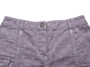 LOUIS VUITTON ルイヴィトン デニムパンツ クロップドジーンズ モノグラムデニム サイズ34 RW071W WKPA03CF7 美品 中古 57232