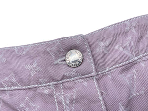 LOUIS VUITTON ルイヴィトン デニムパンツ クロップドジーンズ モノグラムデニム サイズ34 RW071W WKPA03CF7 美品 中古 57232