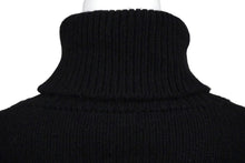 Load image into Gallery viewer, CHANEL シャネル カシミヤ タートルネック セーター 95A カメリアココマーク ブラック P05576V00254 美品 中古 57239