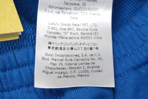 グッチ GUCCI キッズ ロゴ プリント ストレートレッグ パンツ スウェットパンツ 660770 XJDK9 ブルー 10 140 良品 中古 57250