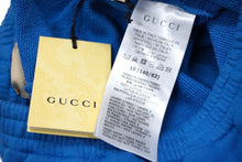 Load image into Gallery viewer, グッチ GUCCI キッズ ロゴ プリント ストレートレッグ パンツ スウェットパンツ 660770 XJDK9 ブルー 10 140 良品 中古 57250