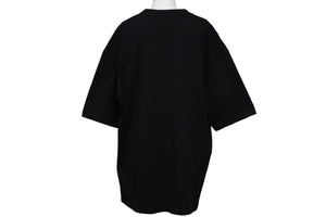 BALENCIAGA バレンシアガ ピクセルロゴ オーバーサイズ Tシャツ 21AW ブラック コットン M 612966 TKV17 美品 中古 57255